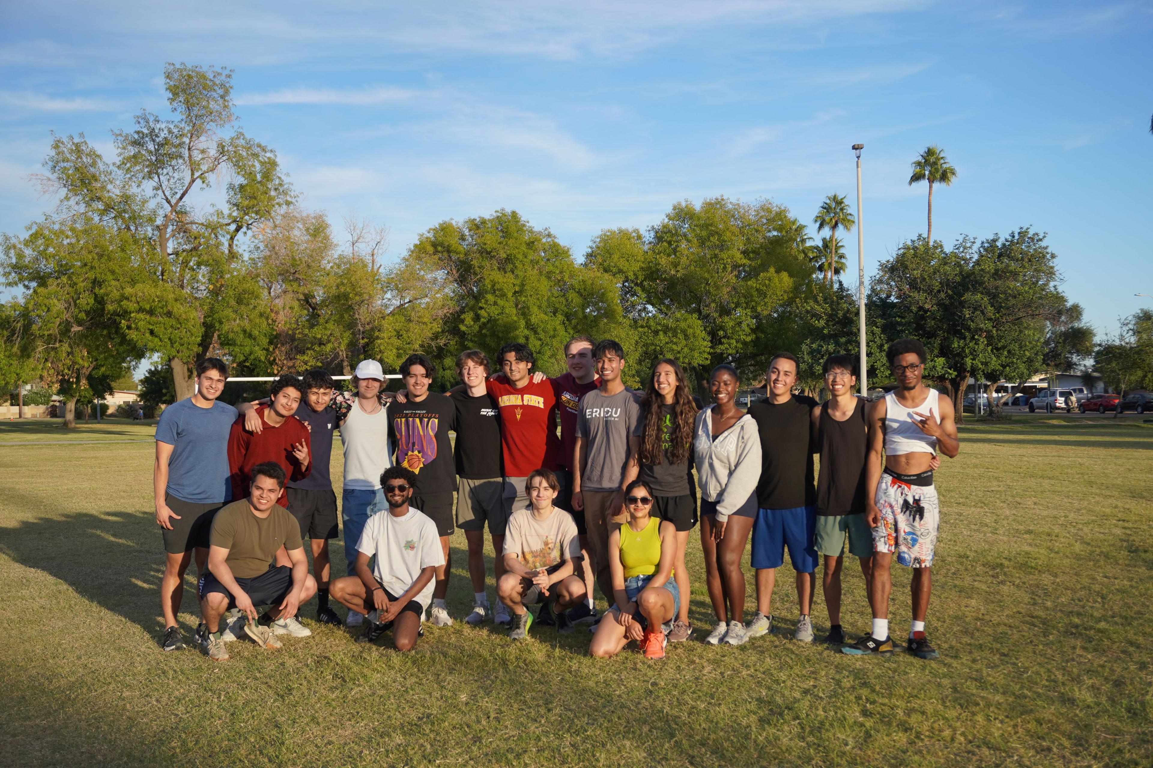 Theta Tau brothers together
